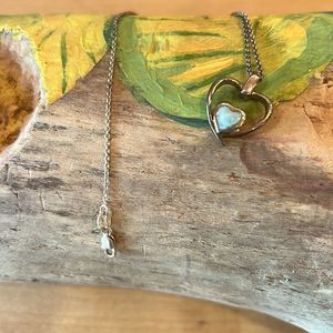 Silver 925 turquoise heart necklace